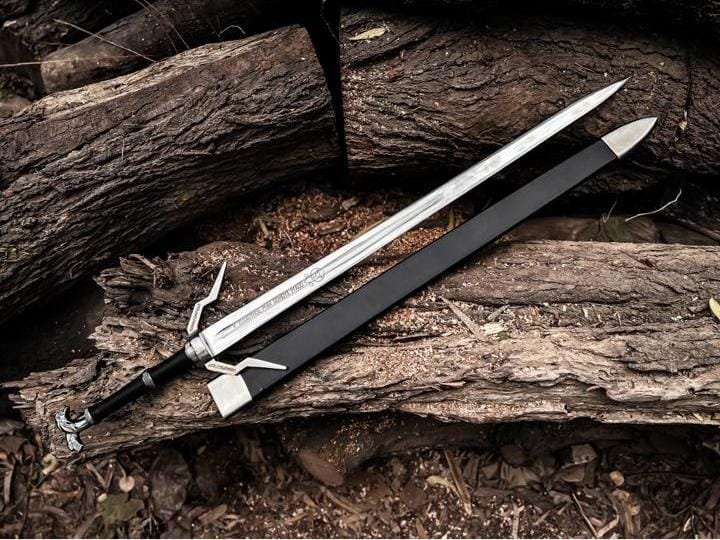 The Witcher Sword - Swords of Geralt of Rivia - Great Sword and Feline Sword - Griffin Silver Sword, Engraved Sword