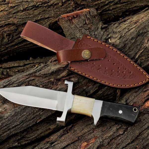 Handcrafted 12 Chrome Steel Knife with Buffalo Horn & Camel Bone Antler Handle Exquisite Artistry