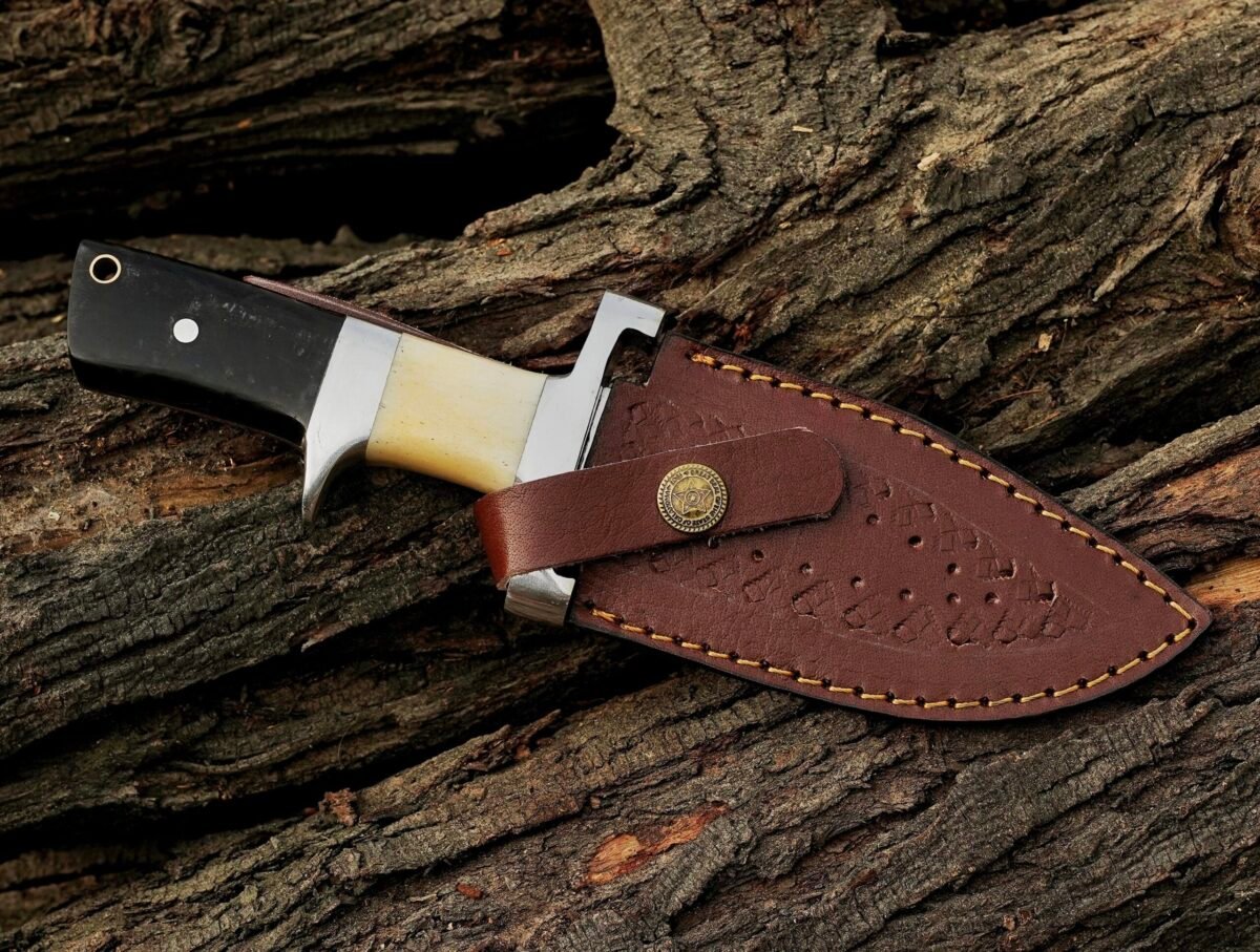 Handcrafted 12 Chrome Steel Knife with Buffalo Horn & Camel Bone Antler Handle Exquisite Artistry